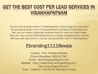 Get the best cost per lead services in Visakhapatnam
