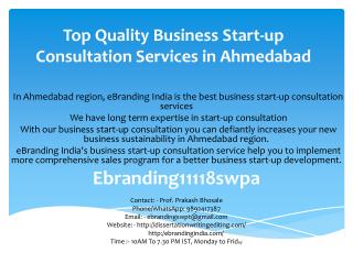 Top Quality Business Start-up Consultation Services in Ahmedabad