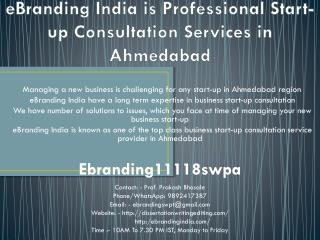 eBranding India is Professional Start-up Consultation Services in Ahmedabad