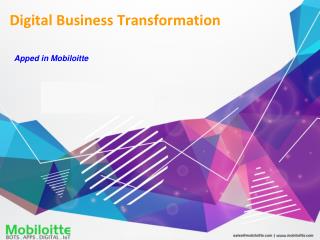 Digital Business Transformation - Mobiloitte