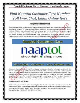 Naaptol Customer Care