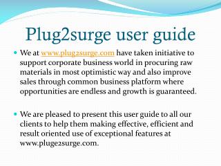 B2B Portal India, Indian Manufacturers Suppliers Exporters Directory, Free Company Listing - Plug2Surge