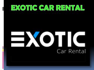 Exotic Car Rental Los Angeles CA
