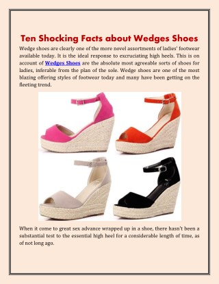 Ten Shocking Facts about Wedges Shoes