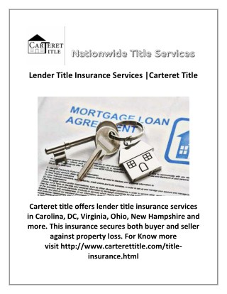 Lender Title Insurance Services