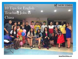 10 tips for English teaching jobs in China