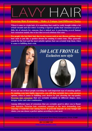 Peruvian Hair Extensions – Make A Unique And Different Choice