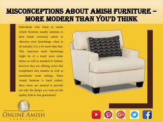 MISCONCEPTIONS ABOUT AMISH FURNITURE – MORE MODERN THAN YOU’D THINK