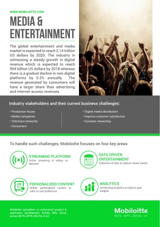 Media And Entertainment Flyer - Mobiloitte