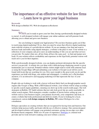 The importance of an effective website for law firms – Learn how to grow your legal business
