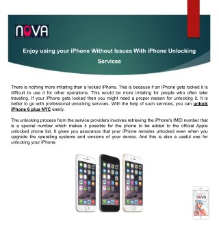Enjoy using your iPhone Without Issues With iPhone Unlocking Services