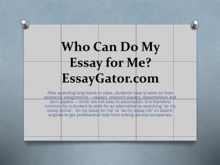 Do My Essay Online