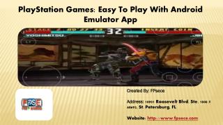PlayStation Games Easy To Play With Android Emulator App