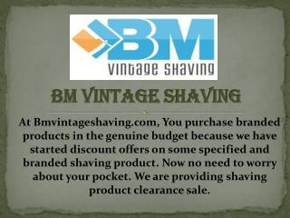 BM Vintage Shaving - Shaving Cream, Soap & Lotion