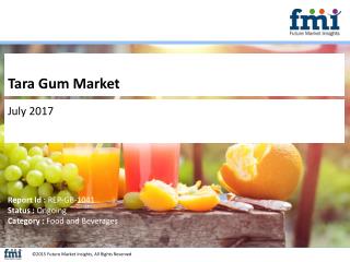 Tara Gum Market Insights and Analysis for Period (2015 - 2025)