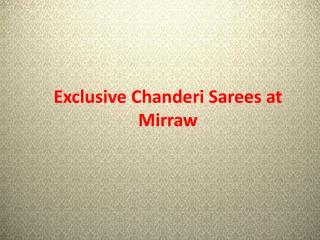 Exclusive Chanderi Sarees Online At Best Prices