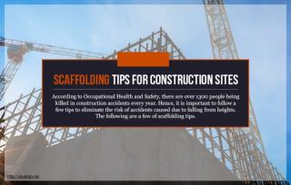 Safety tips to follow when working with scaffolding