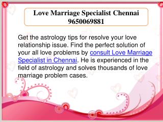 Love Marriage Specialist Chennai | 9650069881