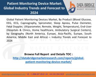 Global Patient Monitoring Devices Market Growing at a CAGR of 5.8% by 2024