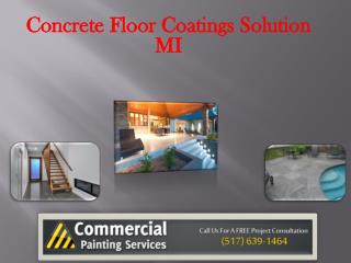 Concrete Floor Coatings Solution MI