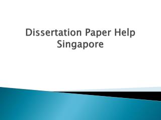 Online Dissertation Paper Help