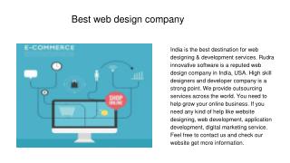 Best web design company india