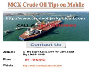 Crude Oil Tips Free Trial, Crude Oil Tips Provider in India