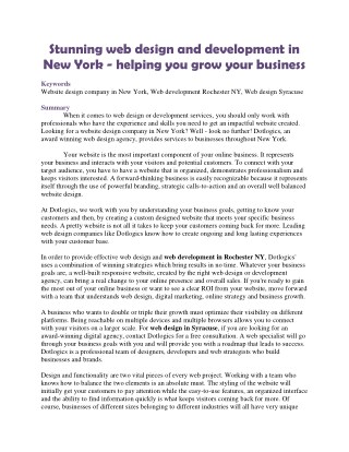 Stunning web design and development in New York - helping you grow your business