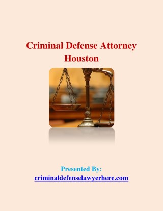 Criminal Defense Attorney Houston