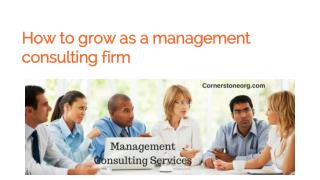 How to grow as a management consulting firm | cornerstone