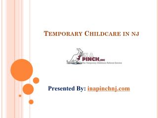 Temporary Childcare in nj