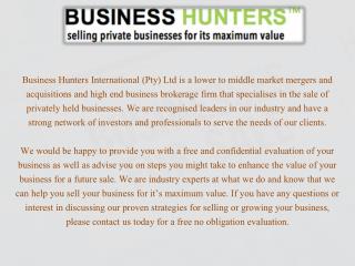 Sell your Business by Business Hunter