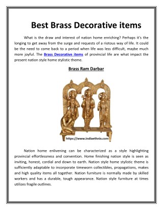 Best Brass Decorative items