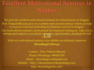 Excellent Motivational Seminar in Nagpur