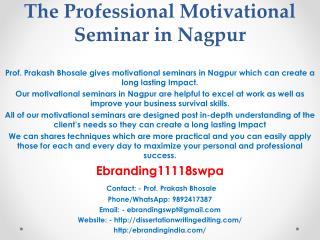 The Professional Motivational Seminar in Nagpur