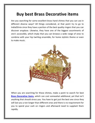 Buy best Brass Decorative items