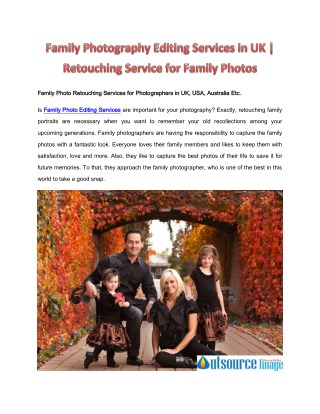 Family Photography Editing Services in UK | Retouching Service for Family Photos