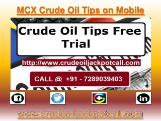 MCX Crude Oil Tips on Mobile, Crude Oil Tips Provider in India