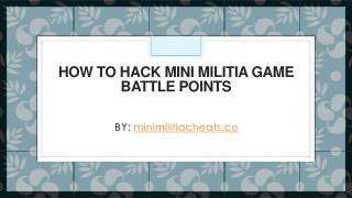 Mini Militia Battle Points Hack for Android and iPhone