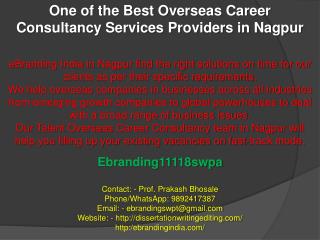 One of the Best Overseas Career Consultancy Services Providers in Nagpur