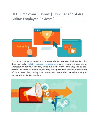HED : Employees Review | How Beneficial Are Online Employee Reviews?