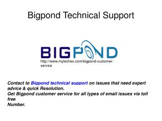Bigpond Email Support Phone Number