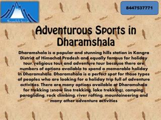 Best Adventure Activities To Do in Dharamshala