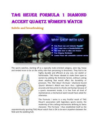 TAG Heuer Formula 1 Diamond Accent Quartz Women's Watch