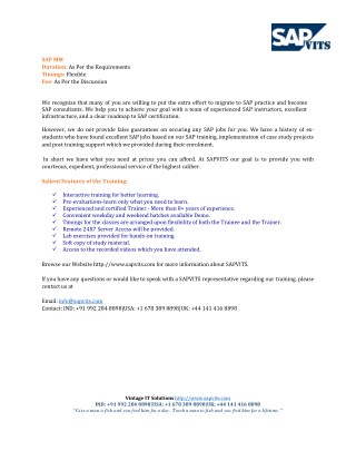 SAP MM Module PDF | SAP MM Online Training in Hyderabad