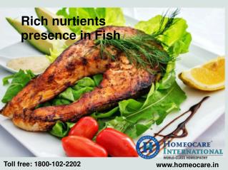 Rich nurtients presence in Fish