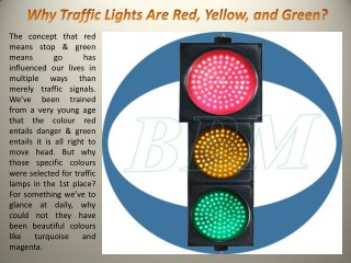 Why Traffic Lights Are Red, Yellow, and Green?