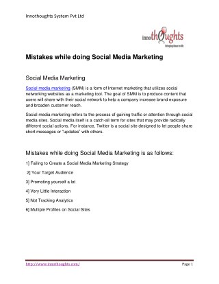 6 Mistake while doing Social Media Marketing