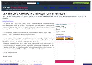 DLF The Crest - Luxury Property in Gurgaon