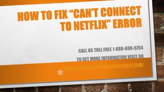 How To Fix “Can’t Connect To Netflix” Error?